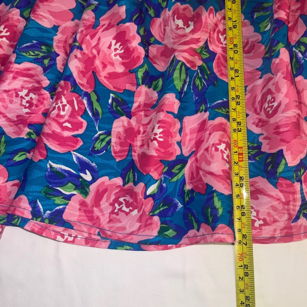 Vintage Adrianna Papell Floral Two Piece Skirt Set Cottagecore Coastal Chic READ - Picture 5 of 9